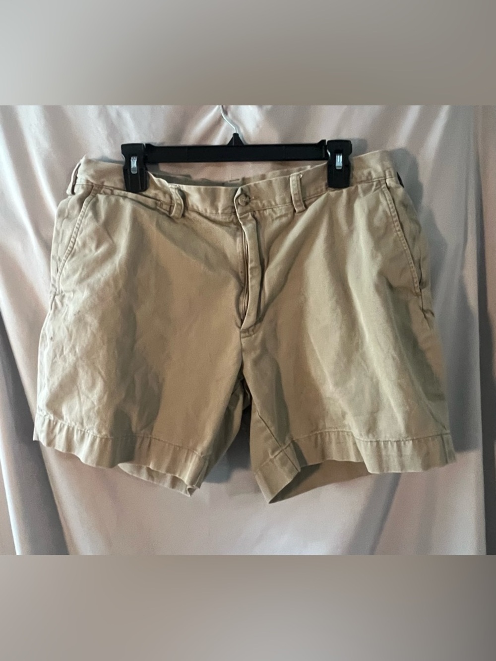Ralph Lauren Men's Tan Flat-Front Cotton Shorts